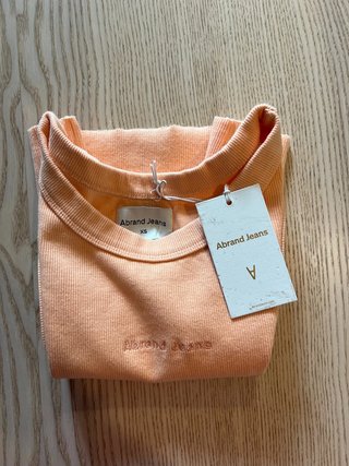 Abrand Jeans - Ribbed Tank Top - Peach Sleeveless