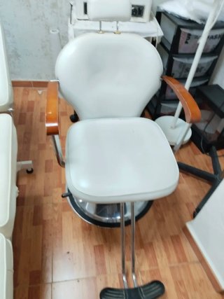 Sillón Peluquería Hidráulico Blanco
