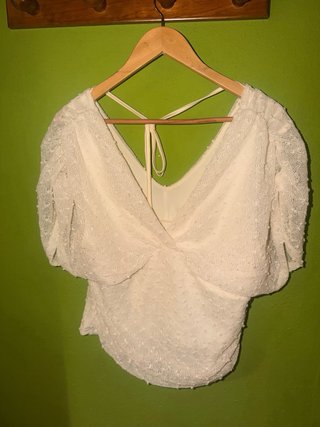Blusa color crema  con textura