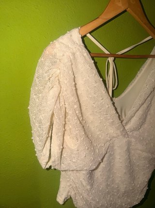 Blusa color crema  con textura