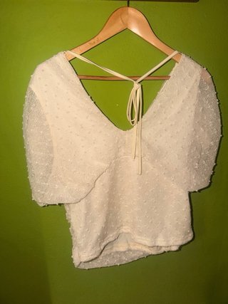 Blusa color crema  con textura