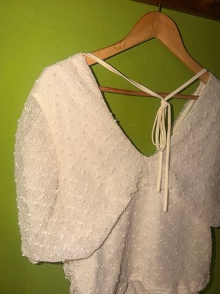 Blusa color crema  con textura