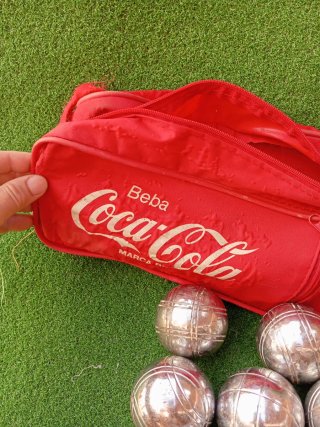 Set 8 palle bocce Petanca + Bersaglio Coca-Cola