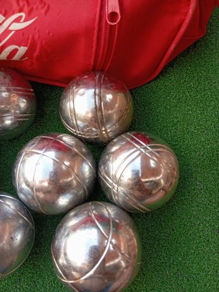 Set 8 palle bocce Petanca + Bersaglio Coca-Cola