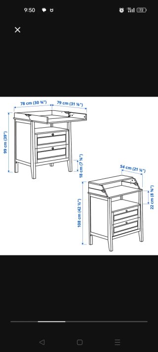 Comoda cambiador SUNDVIK IKEA