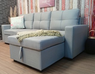 Sofá Cama PAU Gris. Chaiselong. Cómodo. ¡OFERTA!