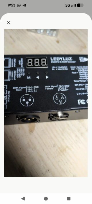 Decodificador DMX512 RDM LEDYLUZ 12-48V 4 Canales