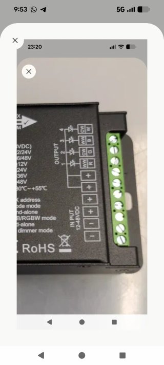 Decodificador DMX512 RDM LEDYLUZ 12-48V 4 Canales