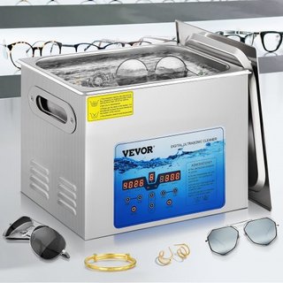 Limpiador Ultrasónico, Frecuencia Ajustable de 36KHz~40KHz, 15L 220V, Máquina de Limpieza Ultrasónica con Temporizador Digital y Calentador, Limpiador de Laboratorio para Joyería, Relojes, Gafas, ...