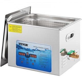 Limpiador Ultrasónico, Frecuencia Ajustable de 36KHz~40KHz, 15L 220V, Máquina de Limpieza Ultrasónica con Temporizador Digital y Calentador, Limpiador de Laboratorio para Joyería, Relojes, Gafas, ...