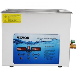 Limpiador Ultrasónico, Frecuencia Ajustable de 36KHz~40KHz, 15L 220V, Máquina de Limpieza Ultrasónica con Temporizador Digital y Calentador, Limpiador de Laboratorio para Joyería, Relojes, Gafas, ...