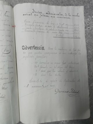 Papel antiguo año 1900