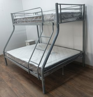 Litera Matrimonial Gris + 2 Colchones. ¡OFERTA!