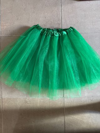 Falda tul verde talla única