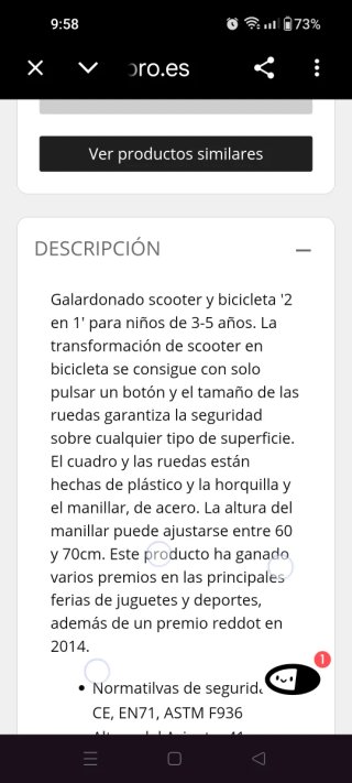 Patinete convertible corre pasillos 3-5 años