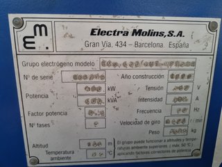 Grupo Electrógeno 600 kVA Electra Molins