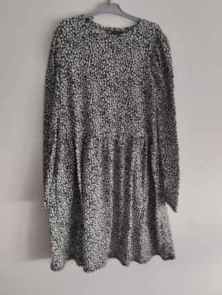 Vestido estampado blanco y negro