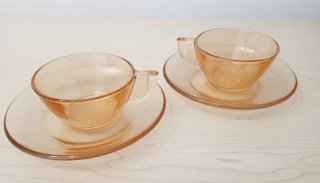 Juego de 2 tazas vintage