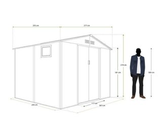 Caseta de jardín metálica Surrey de 7.06 m2