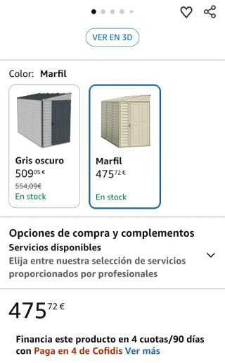 Caseta cobertizo de plástico beige