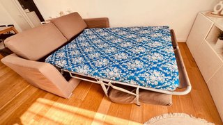 Sofá Cama Beige Tela