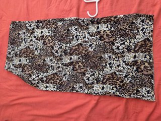 Vestido largo mono estampado leopardo