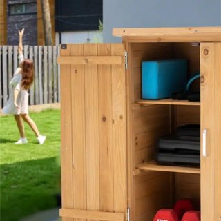 Armario Exterior de Madera Gardiun Abby 75x40x90cm