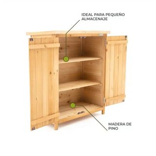 Armario Exterior de Madera Gardiun Abby 75x40x90cm