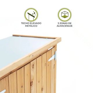 Armario Exterior de Madera Gardiun Abby 75x40x90cm
