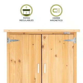 Armario Exterior de Madera Gardiun Abby 75x40x90cm