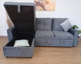 Sofá Cama PAU. Chaiselong, Arcón. Cómodo. ¡OFERTA!