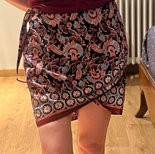 Falda pareo estampado