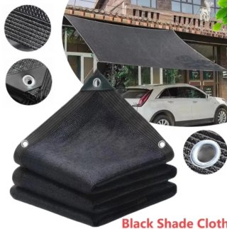 Toldo de 5x2 color negro para exterior.
