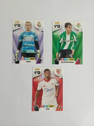 Lote cromos Panini Lunin, Gómez, Sow