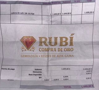 Cadena Oro 26.92g 63cm 9.5mm