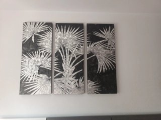 Tríptico hojas tropicales Maison du Monde