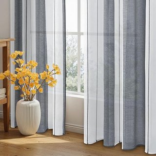 Cortinas Translúcidas Modernas 140x215 (2 uds)
