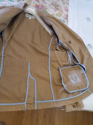 Chaqueta cruzada Mango loneta Talla M