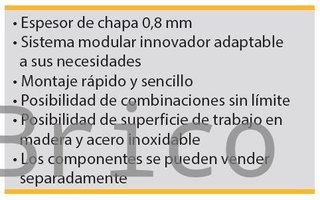 Conjunto Taller 2 Módulos S/Acero Inox Alyco 199046