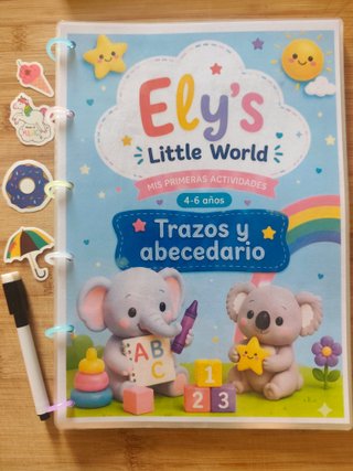 Cuaderno infantil trazos abecedario plastificado