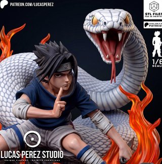 Figura Resina Sasuke Uchiha Naruto
