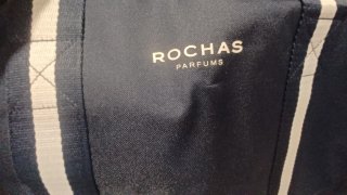 Bolsa de deporte/viaje Rochas azul y blanco