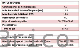Plancha Gas Acero Rectificado Serie 100 - PLC10100RT