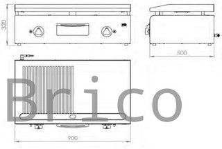 Plancha Gas Acero Rectificado Ranurada Serie 500 - PLC900RTRN