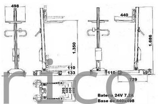 Apilador Eléctrico 90Kg - 1360 mm - 10700