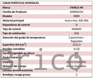 Barbacoa Gas Serie 500 - B900