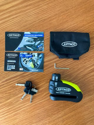 Candado Alarma Moto Artago 32 Bunker Disk Lock