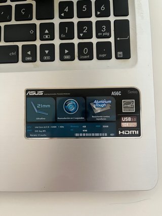 Portátil Asus A56C Plata y Negro