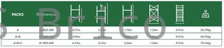 Andamio Modular Aluminio - 6,13 Metros - Pack A+B+C