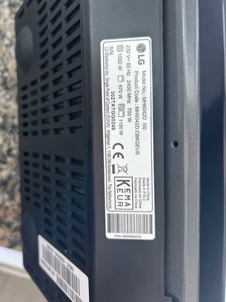 Microondas LG MH6042D Negro 20L